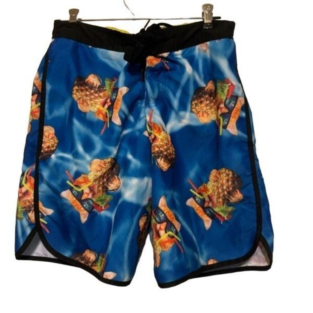 BioWorld Pineapple Cat Size Small Swim Trunks